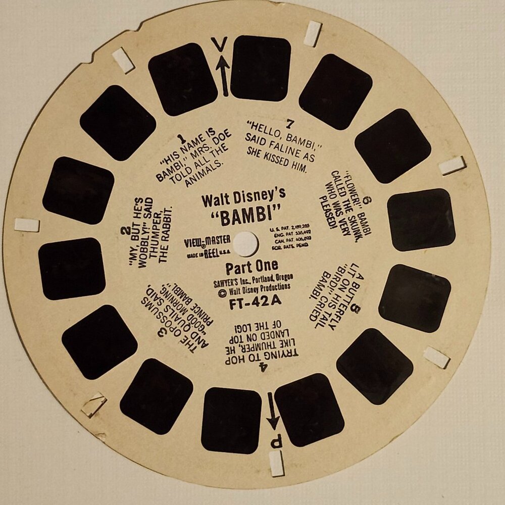 WALT DISNEY BAMBI View Master Reel Part One